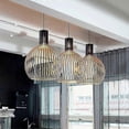 thumbnail image 4 of Modern Wood Pendant Light for Living Room Decoration Black Hanging Lamp Suspension Wooden Chandelier Lighting Fixtures, 4 of 4