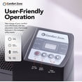 thumbnail image 2 of Comfort Zone Digital Baseboard Space Heater with Thermostat, Black, 2 of 8