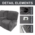 thumbnail image 3 of Housse de Causeuse Inclinable 2024 avec Housse pour Console Centrale, Housse Extensible en Velours 8 Pcs pour Canapé Inclinable 2 Places, Bleu Paon, 3 of 12