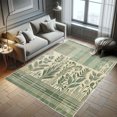 thumbnail image 5 of Ambesonne Leafy Design Decorative Rug Carpet, Boho Art Jungle Leaves, 5' 1" X 7' 5", Laurel Green Champagne, 5 of 5