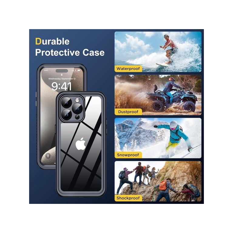 For IPhone 14 Pro Max Waterproof Case With Built-in Screen Protector Dustproof Shockproof Drop Proof Case, Rugged Full Body Underwater Protective Cover For IPhone 14 Pro Max 6.7 Inch