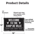 thumbnail image 2 of Coop De Ville Chicken 12 Inch x 18 Inch Novelty Aluminum Metal Sign Cluck De Luxe Ride Durable Weatherproof Perfect for Coops Barns Backyards Fun Gift for Chicken Keepers Homesteaders, 2 of 6