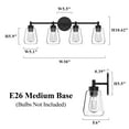thumbnail image 2 of KAWOTI Bathroom Vanity Light over Mirror, Modern Wall Light with Clear Glass Shades(Black), 2 of 7