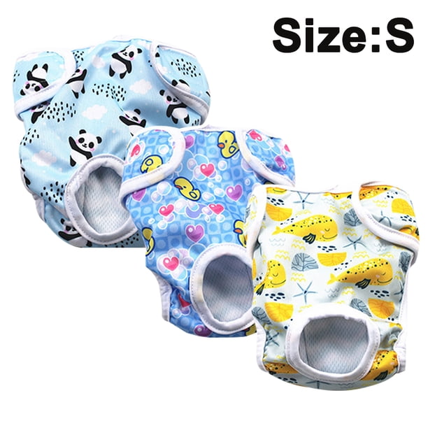 Paquete de 3 pañales lavables reutilizables para perros, pantalones fisiológicos para perros altamente absorbentes, pañales sanitarios para prevención de acoso de mascotas, pantalones fisiológicos MFZFUKR 222973-1
