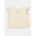 thumbnail image 2 of easy-peasy Toddler Girls Organic Dobby Check Ruffle Top & Shorts Set, 2-Piece, Sizes 18M-5T, 2 of 3