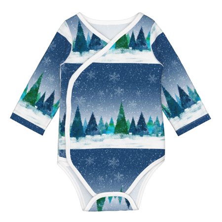 

Coaee Christmas Trees for Soft Cotton Baby Long-Sleeve Bodysuit Girls Boys Bodysuit Romper