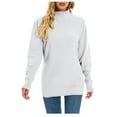 thumbnail image 4 of Qertyioot Chandails Tricotés pour Femmes, Haut Tricoté Ample à Manches Longues et Col Rond pour Femmes, 4 of 5
