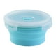 thumbnail image 3 of Recipiente redondo plegable para alimentos con tapa hermética para acampar. XL 1200ML azul, 3 of 5