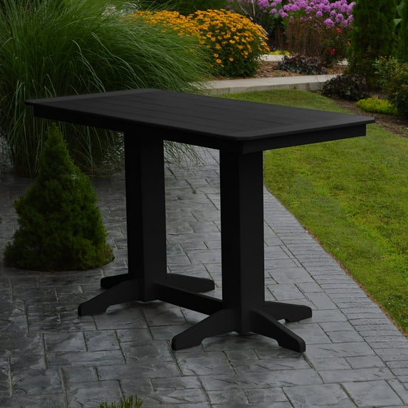 A & L Furniture Poly 72 x 33 in. Rectangle Bar Height Table