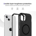 thumbnail image 2 of Strong Magnetic & Seamless Stand Designed for iPhone 14 / 13 Case, Compatible with MagSafe, for iPhone 14 / 13 Phone Case, Ultra Slim Frosted Matte Non Slip Drop Protection, Black+Black, 2 of 7
