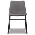 thumbnail image 3 of Signature Design by Ashley Centiar Urban Industrial Faux Leather Bucket Dining Chair, Set of 2, Gray, 3 of 6