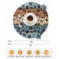thumbnail image 6 of 13 Inch Round Placemats Set of 6, Blue Brown Non Slip Heat Insulation PP Table Mats, Rustic Farmhouse Dog Paw Vintage Washable Place Mats for Kitchen Dining Party Table Decor, 6 of 7