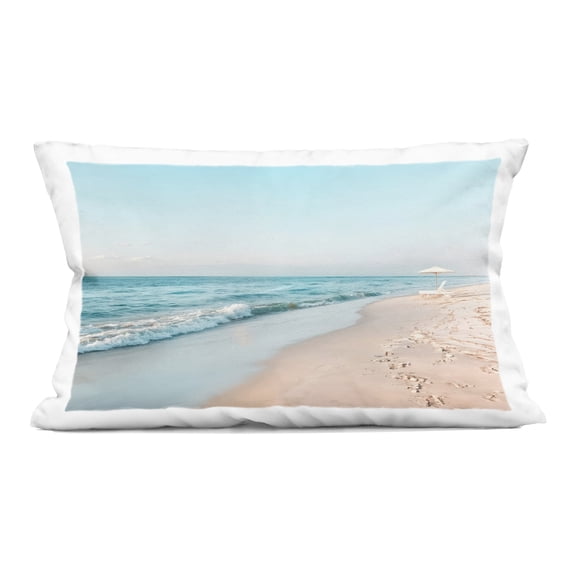 Stupell Industries Summer Sunlit Shoreline Decorative Printed Throw Pillow design by Lazar Studio, 14 x 7 x 20