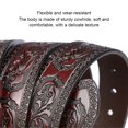 thumbnail image 4 of Transemion Ceinture en PU Flexible et Résistante à l'Usure pour Hommes Impression Mode Sans Bavures Ceintures Lisses pour Hommes Rouge-Brun 120cm 1Ensemble, 4 of 6