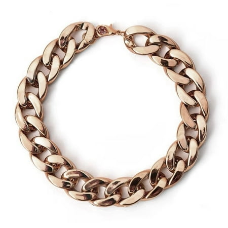 Portable for Small Medium Dog Chain Collar Pet Jewelry Accessories Cat Dog Gold Necklace Pet Necklace Chain Dog Collar Gold Collars Pitbull Collar ROSE GOLD L
