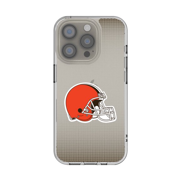 Cleveland Browns Linen Logo iPhone Clear Case