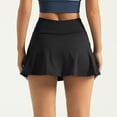 thumbnail image 6 of MIXUE Skirts For Women Summer Solid Color Elastic High Waist Casual Yoga Mini Tennis Skirt Sportswear,Black,M, 6 of 6