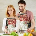 thumbnail image 5 of Pioneer Flower Floral Print Pattern Apron-Garden Aprons for Women with Pockets-Cotton Linen Waterproof Kitchen Cooking Gardening Aprons Adjustable for Kitchen,Cooking,BBQ and Salon 33x27 Inch, 5 of 7