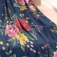 thumbnail image 3 of Pioneer Flower Floral Print Pattern Blanket,Comfortable Soft Lamb Wool Throw Blanket,All Season,Warm Lightweight Blankets for Sofa Bed Couch Living Room Chair,30"x40", 3 of 4