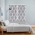 thumbnail image 5 of Curtains 84 Inches Long 2 Panels, Moroccan Grey Grommets Window Treatment Curtain, Modern Abstract Geometric Minimalist Thermal Curtains Drapes for Living Room/Bathroom, 5 of 9