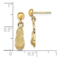thumbnail image 5 of Auriga 14k Yellow Gold Flip Flop Dangle Earrings for Women(L-20mm, W-5mm), 5 of 5