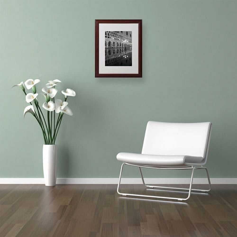 Matted art under acrylic in a wood framed