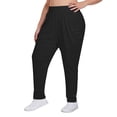 thumbnail image 3 of Plus Size Women's Wide Leg Sweatpants Athletic Yoga Pants with Pockets, 3 of 5