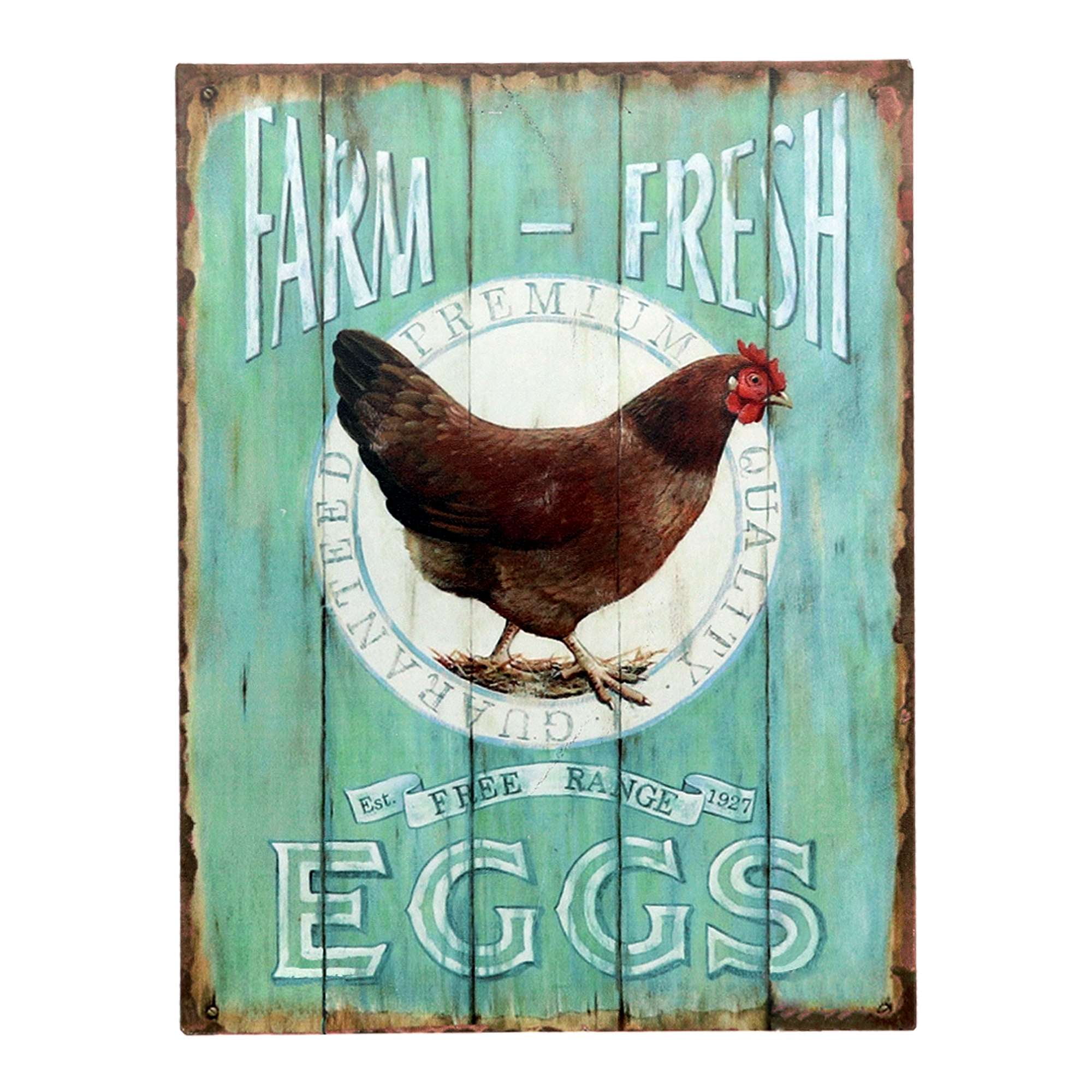 Farm Fresh Brown Eggs Metal Sign for Kitchen Farm Coop Tinworld Tin Sign B985 