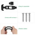 thumbnail image 2 of Uxcell 4-Pack T-Handle Rubber Flexible Draw Latches 3.9" Flexible T-Handle Hasp Rubber for Toolbox, Black, 2 of 6