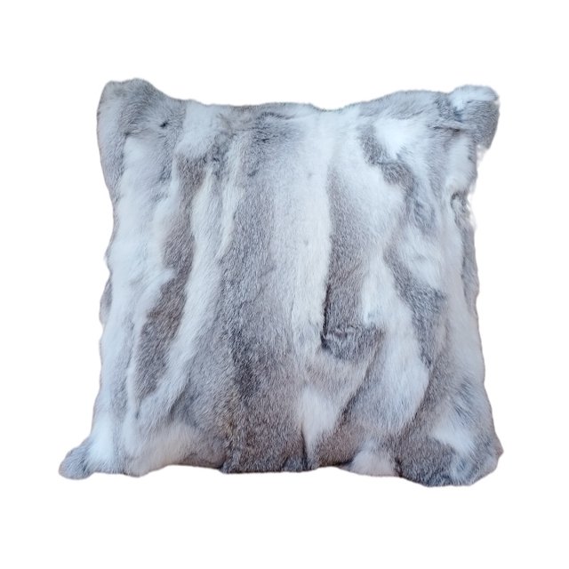 Cojín para el hogar, almohada entera de piel de conejo, almohada nórdica de felpa para sofá, cabecera, cojín