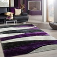 thumbnail image 2 of Living Shag Waves Soft Plush Design 3D Effect Area Rug/ Carpet, 2 of 13