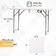 Free Shipping! YouYeap 4 Foot Folding Table White - Walmart.com