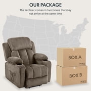 FLEXISPOT Power Lift Recliner Chair for Elderly with Massage and Heat Electric Lift Reclining Chair w/Cup Holders, Massage Recliner Sofa Chair for Living Room,Khaki Corduroy
