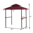 thumbnail image 5 of Outdoor Canopy Gazebo with LDE Light, 8 x 5 Ft Grill Gazebo Hardtop for Backyard, Patio Gazebo Clearance, 2-Tier Barbecue Canopy Shelter, Gazebo Tent with Bottle Opener, Mesh Shelves and Hooks, B1835, 5 of 11