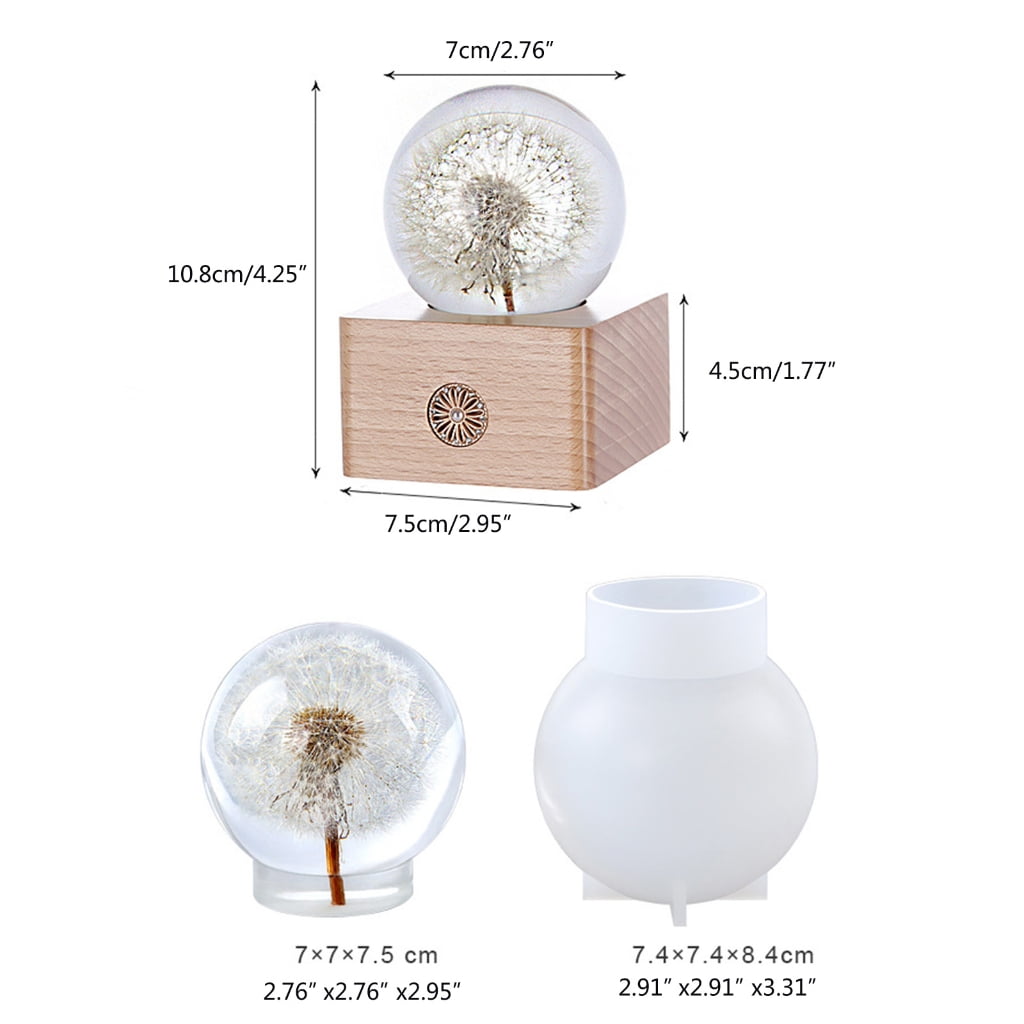 WINDLAND Ball Shape Silicone Craft Moulds Planet Ball Epoxy Resin Mould for DIY Epoxy Resin Pendants Crafts Home Decorations Tool
