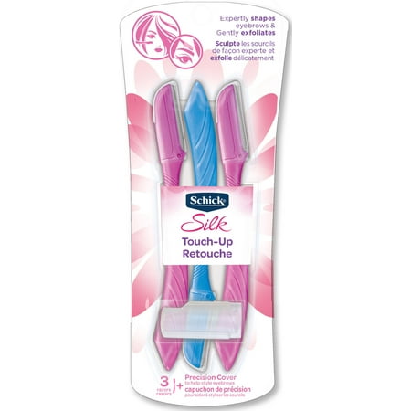 Schick Hydro Silk Touch-Up Dermaplaning Tool with Precision Cover - 3 ct