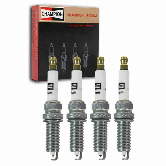 4 pc Champion 9412 Iridium Spark Plugs for REA9WYPB4 Ignition Wire Secondary Fits select: 2015-2019 HONDA CR-V, 2009-2019 TOYOTA COROLLA
