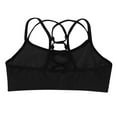 thumbnail image 4 of Zaldita Kids Girls Sport Bra Criss Cross Dance Tank Backless Camisole Sleeveless Gymnastics Tops Black 10, 4 of 7