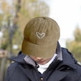 thumbnail image 6 of fenteer Baseball Cap Embroidered Heart Painter Hat Casual Peaked Hat Summer Cap Headwear Khaki B, 6 of 8