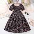 thumbnail image 1 of LOVZFMLL Robe à Manches Courtes Col Rond avec Poches pour Filles Adultes Jupe Longue Décontractée, 1 of 7