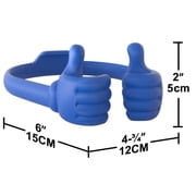 Honsky XL Thumbs-up Stand Holder,Tablet Stand Cradle for Desk Desktop Funny Ideas Gadgets Gifts – Universal Adjustable Flexible,2 Pack - Blue