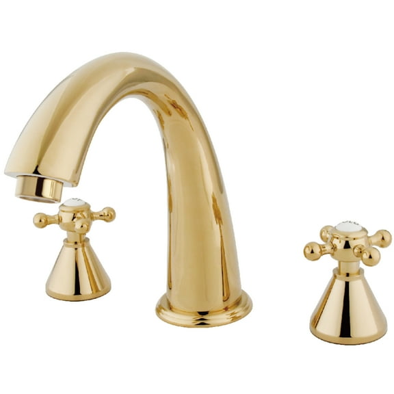 Kingston Brass KS2362BX Roman Two-Handle Deck Mount Roman Tub Faucet, Polished Brass