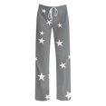 thumbnail image 6 of Women Pajama Pants Long Comfy Casual Drawstring Stretch Wide Leg Lounge Pants Fashion Color Block Pajs with Pockets, 6 of 6