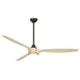 thumbnail image 3 of Minkaaire Pierce 65 Led Pierce 65" 3 Blade Led Ceiling Fan - Brushed Nickel / Distressed, 3 of 6