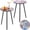Colorful, variant on Set of 2 Mosaic Metal Round Side Tables, 13.4" Weather-Resistant Accent Tables for Patio & Garden, Decorative Small Corner Stands for Plant Display, Indoor & Outdoor Use