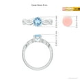 thumbnail image 4 of ANGARA Natural Solitaire Aquamarine Infinity Shank Ring in 14K White Gold for Women (Size-6mm) | March Birthstone, Birthday, Anniversary, Jewelry Gift for Women | Natural Aquamarine Ring, 4 of 8