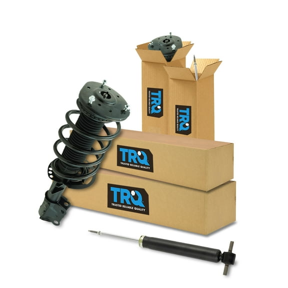 TRQ Front and Rear Complete Strut Assembly & Shock Absorber Kit Complete Strut & Coil Spring Assembly Fits Select 2013-2020 Ford Fusion