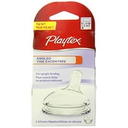 4 Pack Playtex Angled Nipple For Upright Feeding, Slow Flow, 2 Ct Each (8 Total)