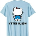thumbnail image 2 of Hello Kitty Character Front and Back T-Shirt Cute 2 sides printed Tee For Men Women Cat Lovers, Light Blue Color, Size XL, 2 of 3
