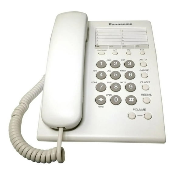 Teléfono Alámbrico Panasonic KX-TS550MEW Oficina Casa Blanco